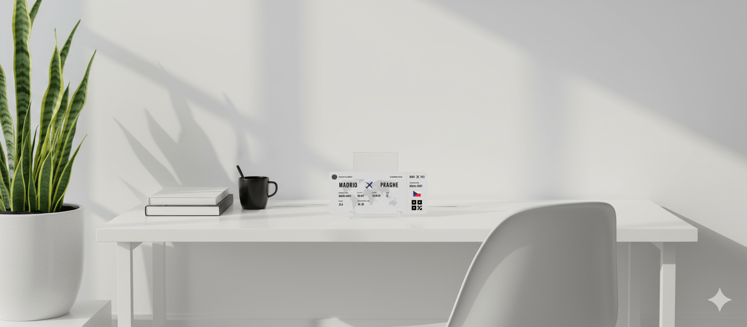 Boarding Pass Minimalista - Conoce el Planeta