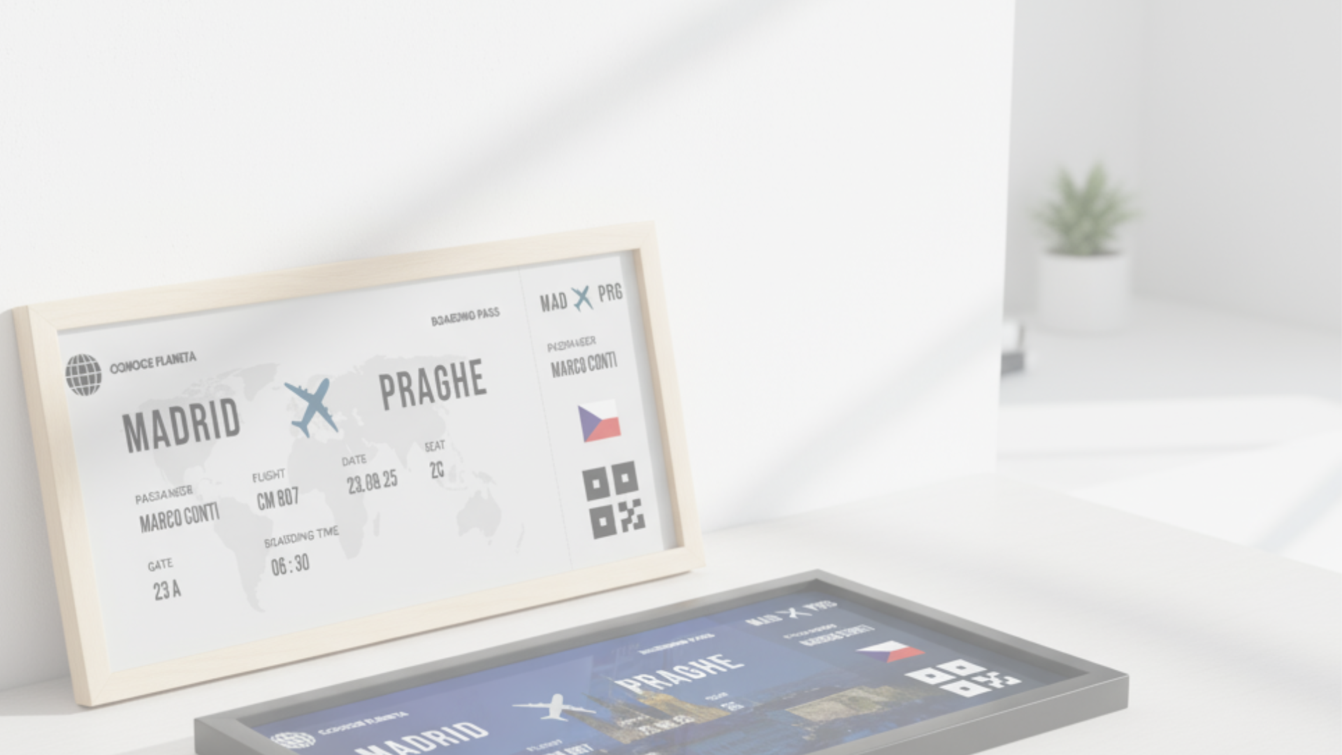 nuevas formas de decorar tu casa con tus aventuras por el mundo. Colecciona boarding passes