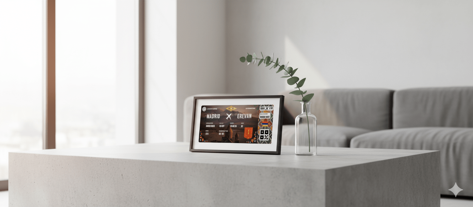 Boarding Pass con Diseño de Armenia - Conoce el Planeta