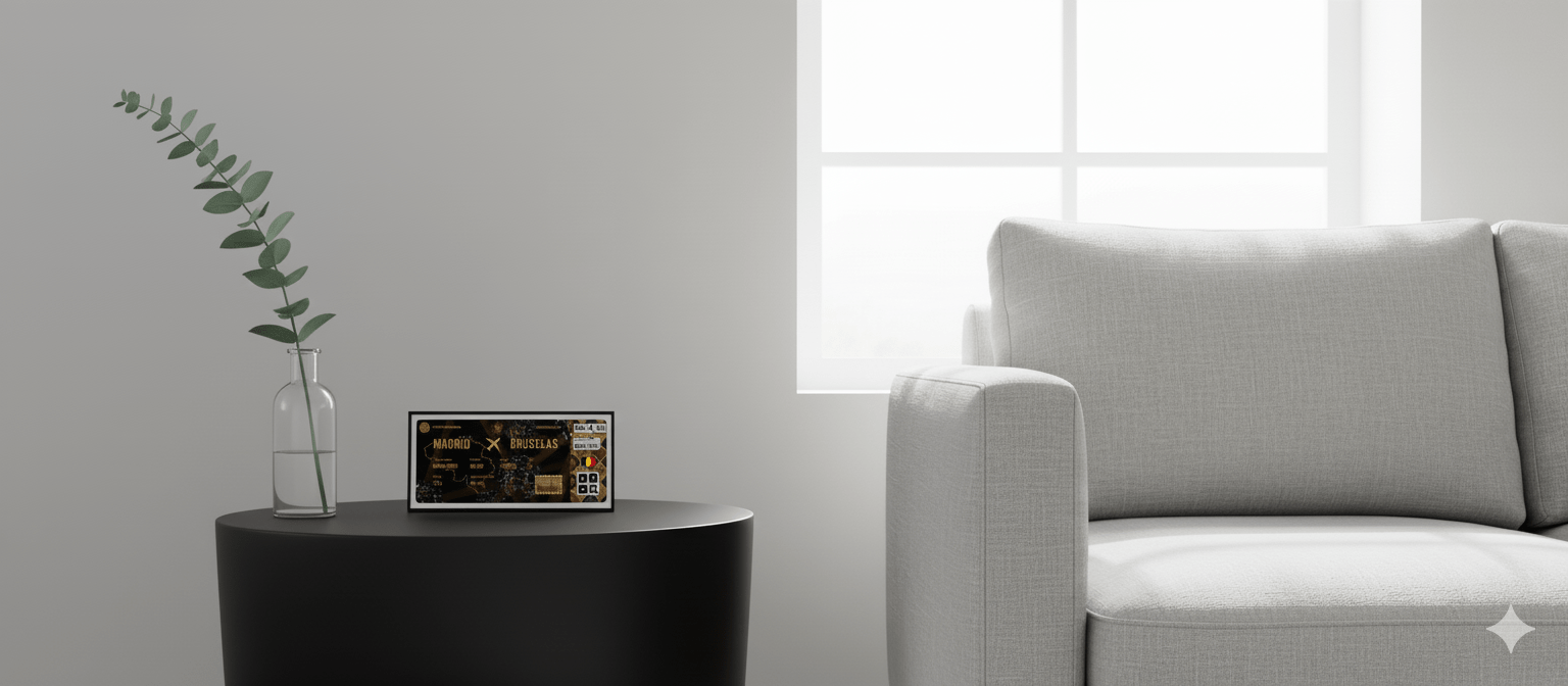 Boarding Pass con Diseño de Bélgica - Conoce el Planeta