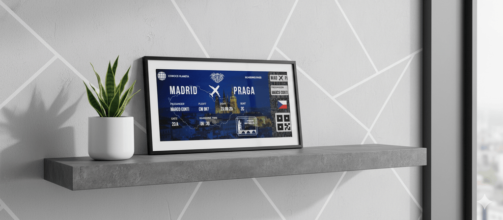 Boarding Pass con Diseño de Chequia - Conoce el Planeta