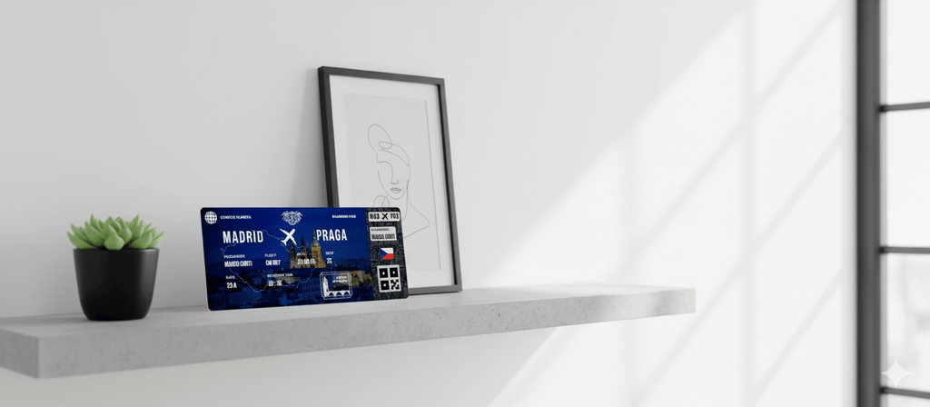 Boarding Pass con Diseño de Chequia - Conoce el Planeta