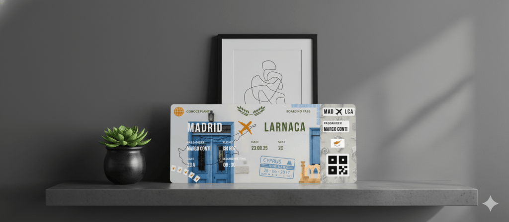 Boarding Pass con Diseño de Chipre - Conoce el Planeta