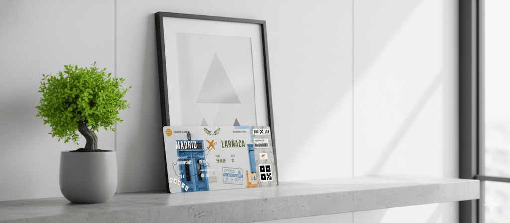 Boarding Pass con Diseño de Chipre - Conoce el Planeta