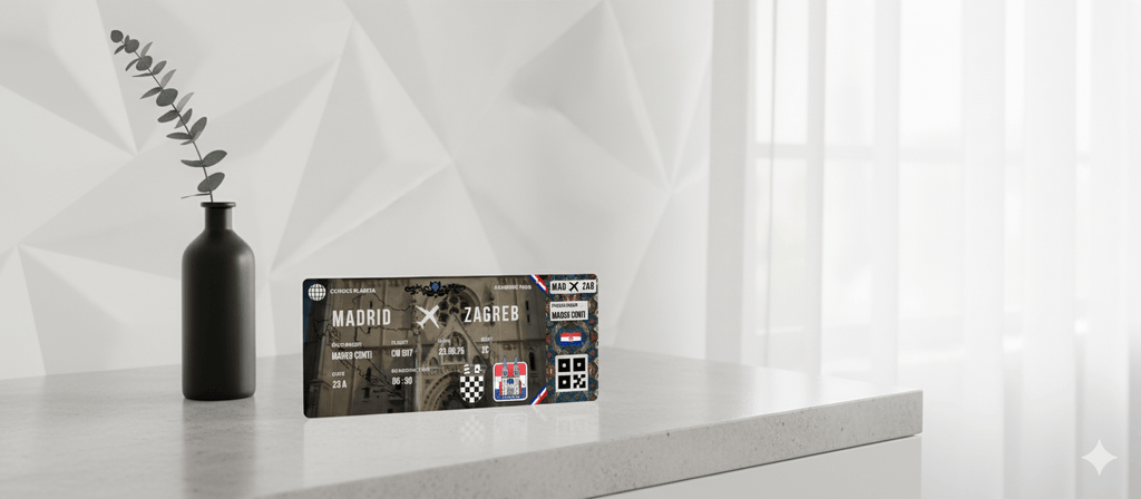 Boarding Pass con Diseño de Croacia - Conoce el Planeta