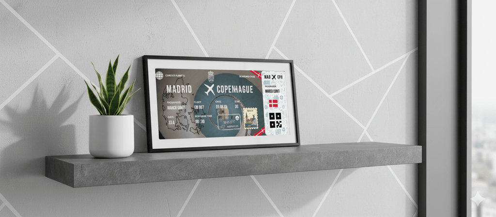 Boarding Pass con Diseño de Dinamarca - Conoce el Planeta