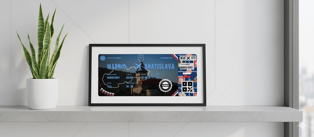 Boarding Pass con Diseño de Eslovaquia - Conoce el Planeta