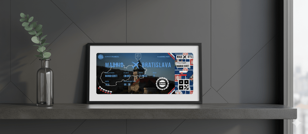Boarding Pass con Diseño de Eslovaquia - Conoce el Planeta