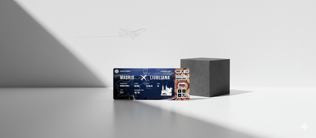 Boarding Pass con Diseño de Eslovenia - Conoce el Planeta
