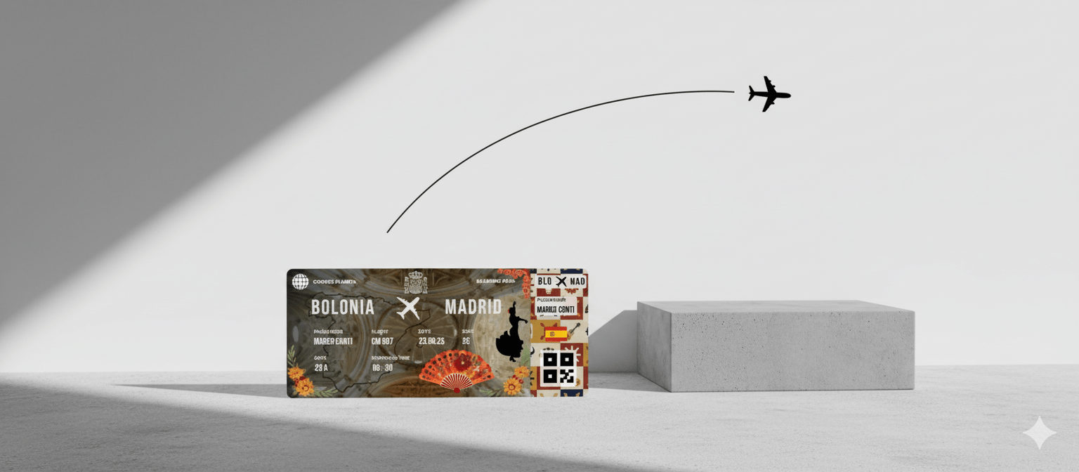 Boarding Pass con Diseño de España - Conoce el Planeta