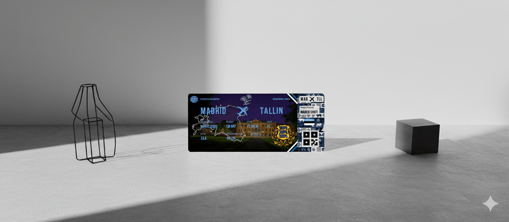 Boarding Pass con Diseño de Estonia - Conoce el Planeta