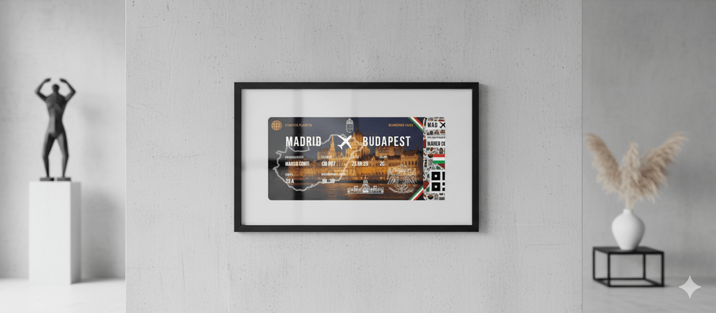 Boarding Pass con Diseño de Hungría - Conoce el Planeta