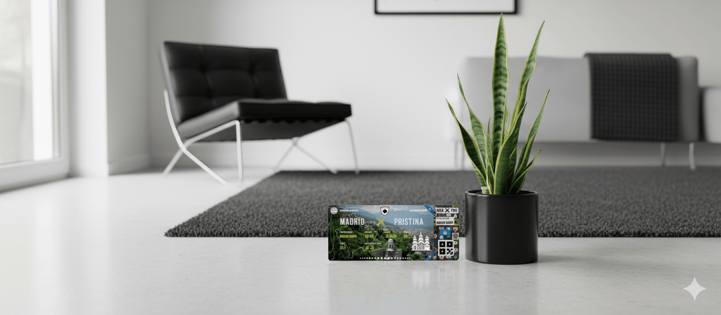 Boarding Pass con Diseño de Kosovo - Conoce el Planeta