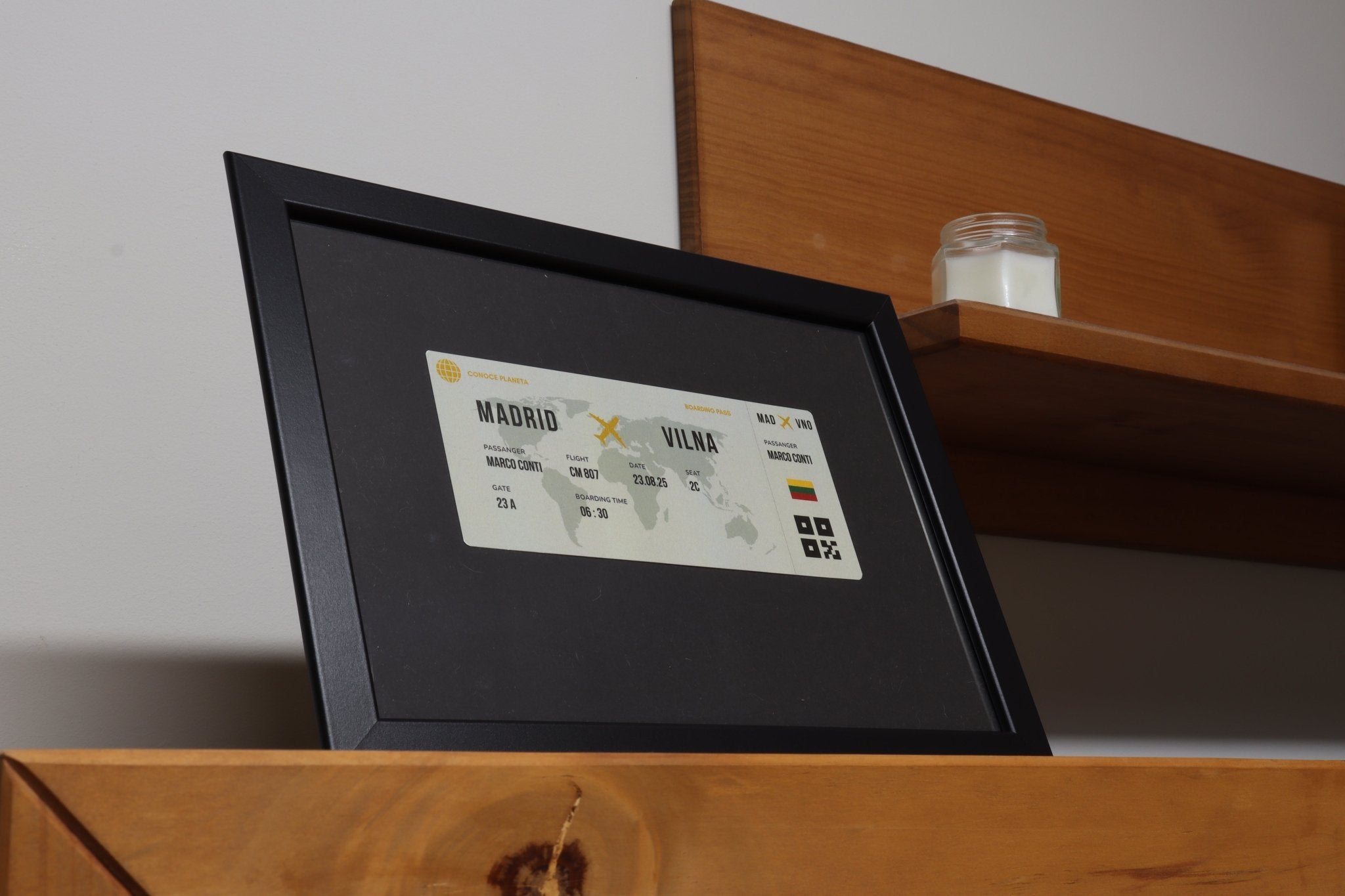 Boarding Pass con Diseño de Lituania - Conoce el Planeta