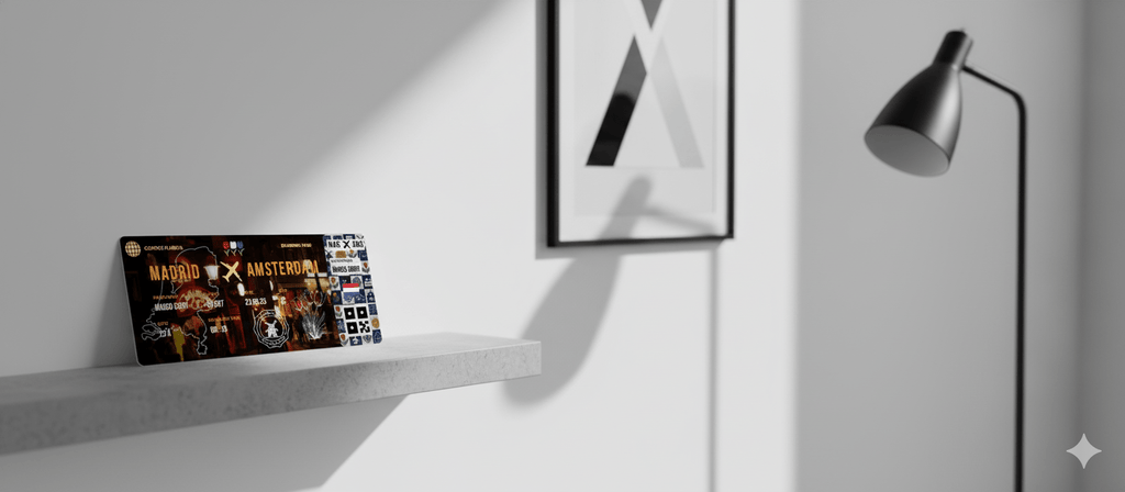 Boarding Pass con Diseño de Países Bajos - Conoce el Planeta