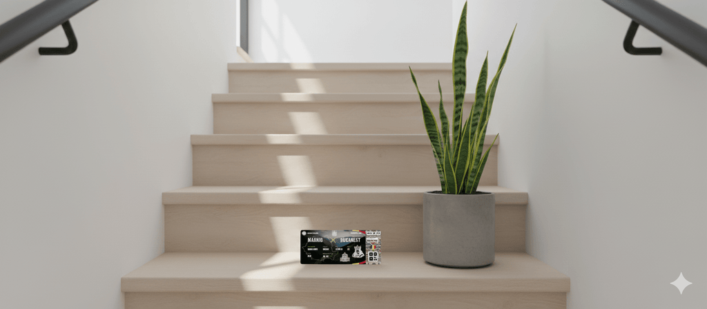 Boarding Pass con Diseño de Rumanía - Conoce el Planeta