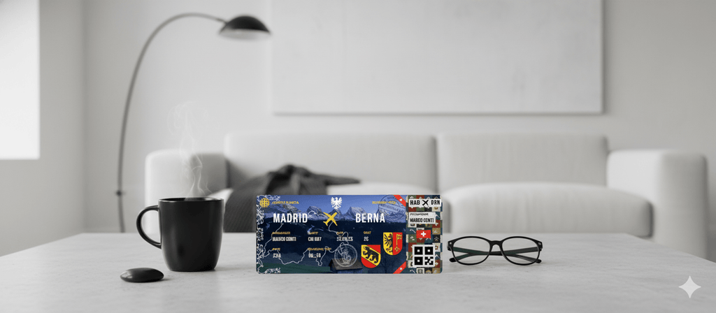 Boarding Pass con Diseño de Suiza - Conoce el Planeta