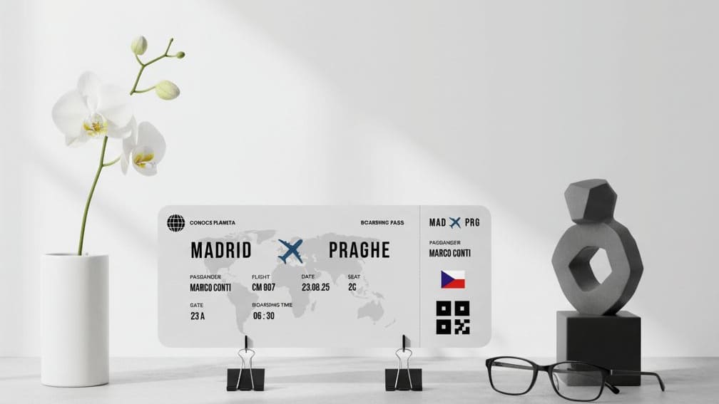 boarding pass con diseno minimalista de praga coleccion_1