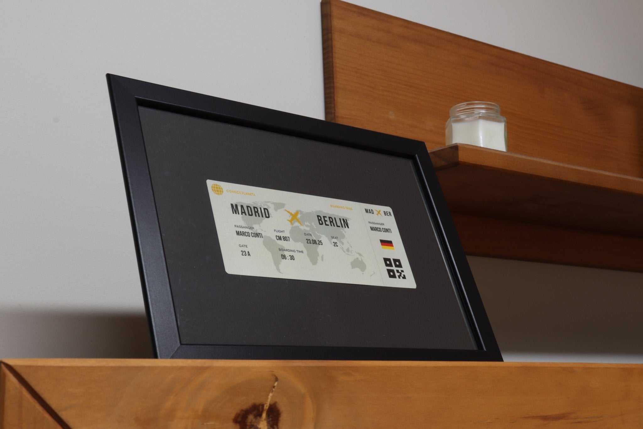 Boarding Pass minimalista de Alemania - Conoce el Planeta