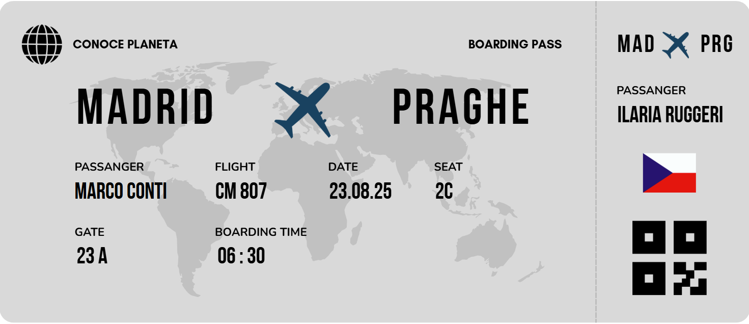 Boarding pass con diseño
